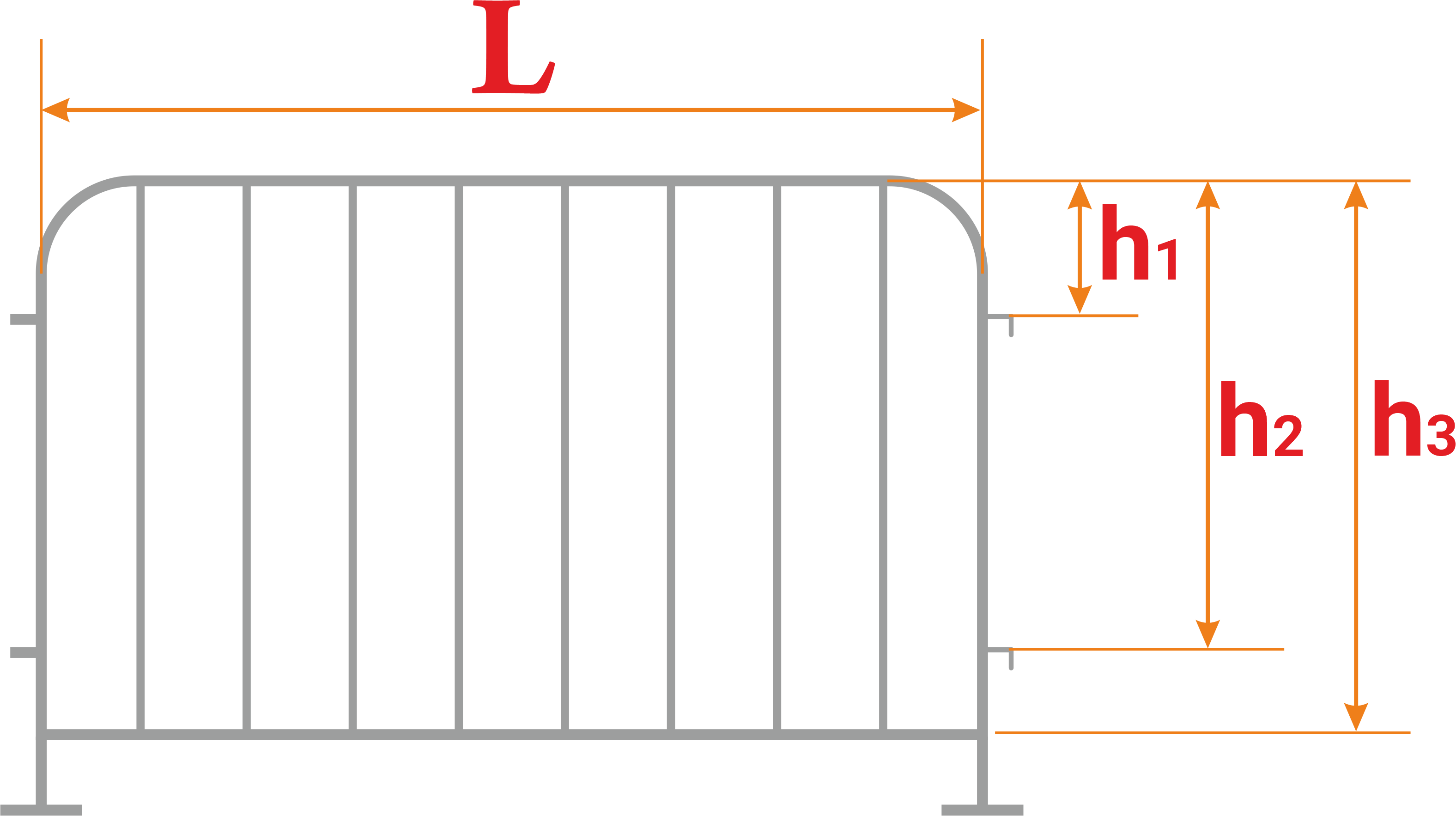 Схема фан барьера с рабочими размерами конструкции